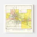 Vintage Map of South Bend, Indiana 1924