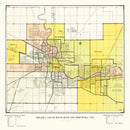 Vintage Map of South Bend, Indiana 1924