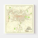 Vintage Map of Louisville, Kentucky 1906