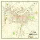 Vintage Map of Louisville, Kentucky 1906