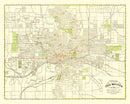 Vintage Map of Des Moines, Iowa 1920