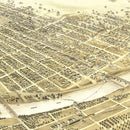 Vintage Map of Lawrence, Kansas 1880