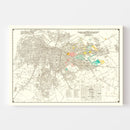 Vintage Map of Louisville, Kentucky 1943