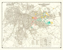 Vintage Map of Louisville, Kentucky 1943
