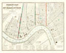 Vintage Map of New Orleans, Louisiana 1845