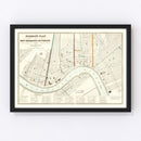 Vintage Map of New Orleans, Louisiana 1845