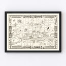 Vintage Map of Natchitoches, Louisiana 1941