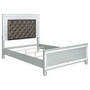 Arabesque - 4 Piece Queen Bedroom Set With LED Headboard - Silver by HouseOfZazla