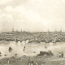 Vintage Map of Bangor, Maine 1850
