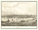 Vintage Map of Bangor, Maine 1850