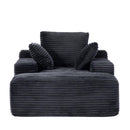 Oversized Chaise Lounge Chair Cozy Cloud Couch With 3 Throw Pillows And Wide Armrest by HouseOfZazla