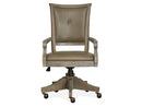Lancaster Rustic Upholstered Swivel Chair Dove Gray