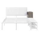 Platform Bed With 2 Tier Storage Shelves, Storage Cabinet by HouseOfZazla