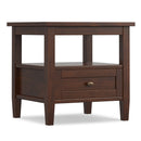 Warm Shaker - End Table With Smooth Drawer Storage - Brown by HouseOfZazla