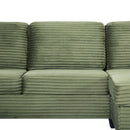 Upholstered U-Shaped Sectional Sofa With Movable Ottoman And Side Storage Pockets by HouseOfZazla
