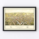Vintage Map of Medford, Massachusetts 1880