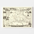 Vintage Map of Martha's Vineyard, 1935
