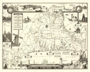 Vintage Map of Martha's Vineyard, 1935
