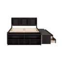 Bed With Bookcase Headboard, Under Bed Storage Drawers And Bed End Storage Case by HouseOfZazla