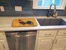 Rooster Dish Drying Mat Absorbent Dish Drying Mat Pad for Kitchen Counter Dish Drainer Mat for Countertop, 14 x 21", Multicolor