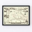 Vintage Map of Martha's Vineyard, 1935