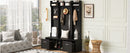 5 In 1 Entryway Bench With Coat Rack, 7 Sturdy Hooks, 2 Spacious Drawers And Adjustable Shelves