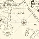 Vintage Map of Duxbury, Massachusetts 1937