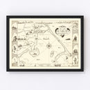 Vintage Map of Duxbury, Massachusetts 1937