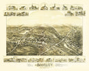 Vintage Map of Shirley, Massachusetts 1892