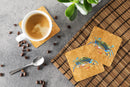 Crab Foam Coasters Set of 4 Cup Coasters for Indoor Outdoor, Tabletop Protection, Anti Slip, Mouse pad Material