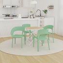 4 Piece Set Of Modern Designed Single Chairs With Folding Square Table by HouseOfZazla