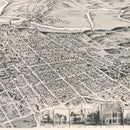 Vintage Map of Ann Arbor, Michigan 1890