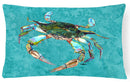 Crab Decorative Throw Pillow 12x16 Indoor Outdoor Accent Cushion, Fabric Cover with Insert for Sofa, Bed, Porch & Living Room