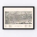Vintage Map of Ann Arbor, Michigan 1890