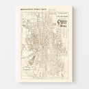 Vintage Map of Grand Rapids, Michigan 1893