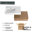 Modern Wall Mounted Bathroom Vanity With Resin Sink And Soft Close Drawer In Imitative - Imitative Oak by HouseOfZazla