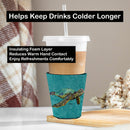 Turtle Red Cup Hugger Sleeve for 16–22 oz Party Cups, Insulated Foam Drink Holder for Iced Coffee, Tailgate & BBQ Reusable