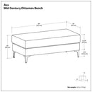 Ava - Versatile Mid Century Ottoman by Unique Piece Furniture