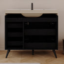 36" Freestanding Bathroom Vanity with Ceramic Sink and Faux Marble Top by HouseOfZazla