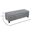 Indoor Jacquard Storage Ottoman Bench by HouseOfZazla