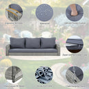 3 Person Large Patio Swing Bench With Cushions For Backyard by HouseOfZazla