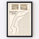 Vintage Map of Great Falls, Montana 1883