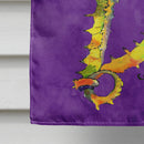 Seahorse House Flag 28x40 Porch Sleeve Pole Decorative Outside Yard Banner Artwork Wall Hanging, Polyester
