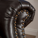 Contemporary Style Push Back Recliner with Button Tufted Stitching and Nailhead Trim