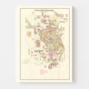 Vintage Map of Omaha, Nebraska 1887