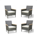 4 Piece All-Weather Patio Dining Chair Set by HouseOfZazla