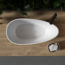 Solid Surface Stone Resin Freestanding Egg Shape Bathtub For The Bathroom - Matte White by HouseOfZazla