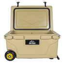 65 Quart Khaki Cooler, Ultra-Tough Hard Shell Ice Chest by HouseOfZazla