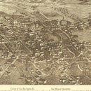 Vintage Map of Santa Fe, New Mexico 1885