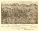 Vintage Map of Santa Fe, New Mexico 1885